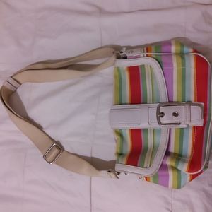 Over the shoulder Genuine Coach multi-colored purse